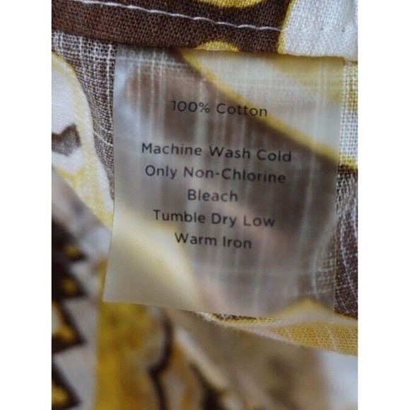 Talbot's Women's 10 Yellow Brown Skirt Geometric Groovy Vintage - Picture 9 of 10